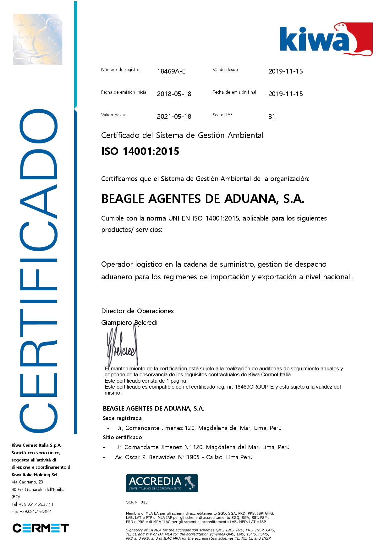 ISO 14001:2015 SISTEMA DE GESTIÓN AMBIENTAL